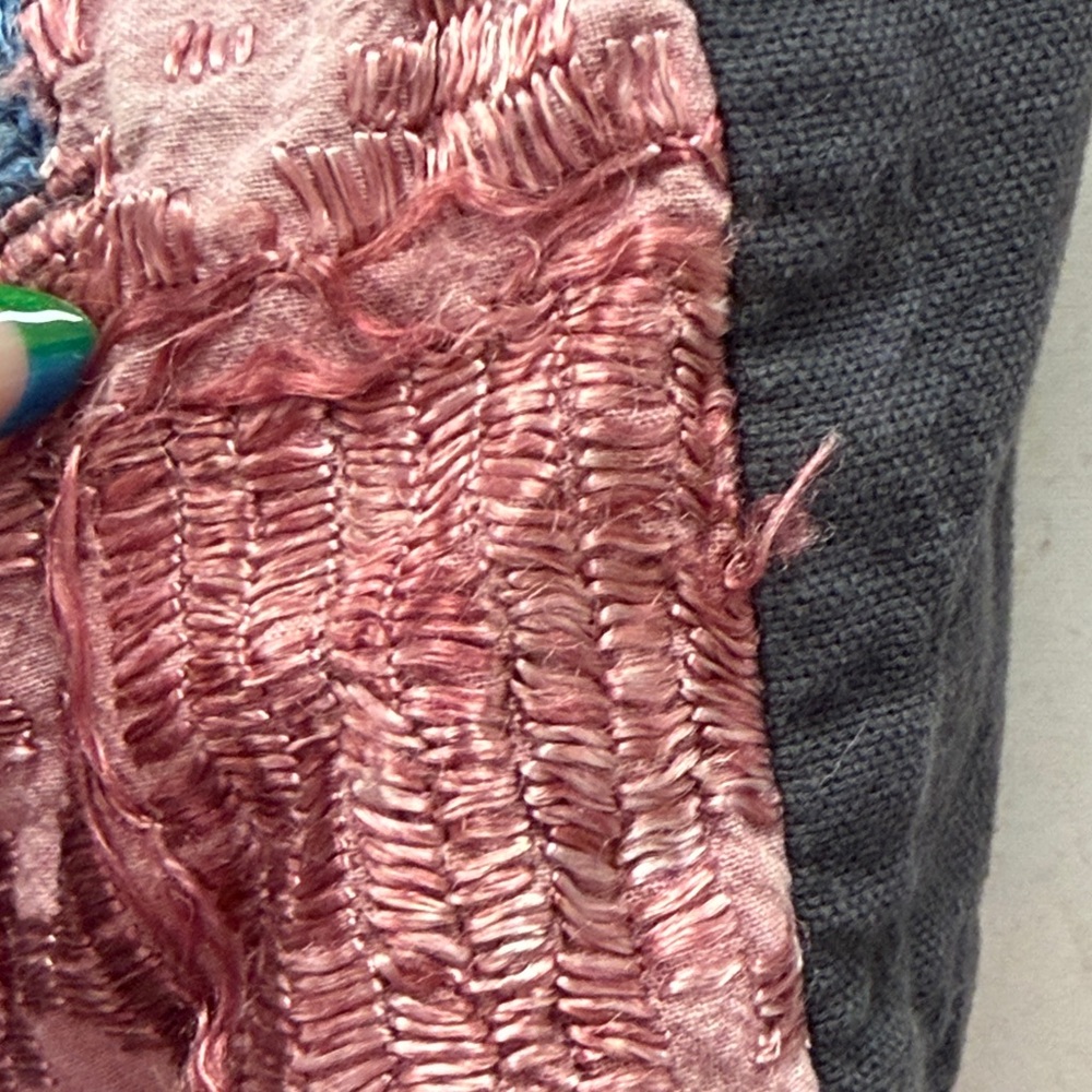 Vintage Sacred Threads Patchwork Boho Vest OSFM Made in India Cotton Textured - Picture 12 of 16